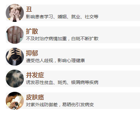 白癜风严重危害的表现